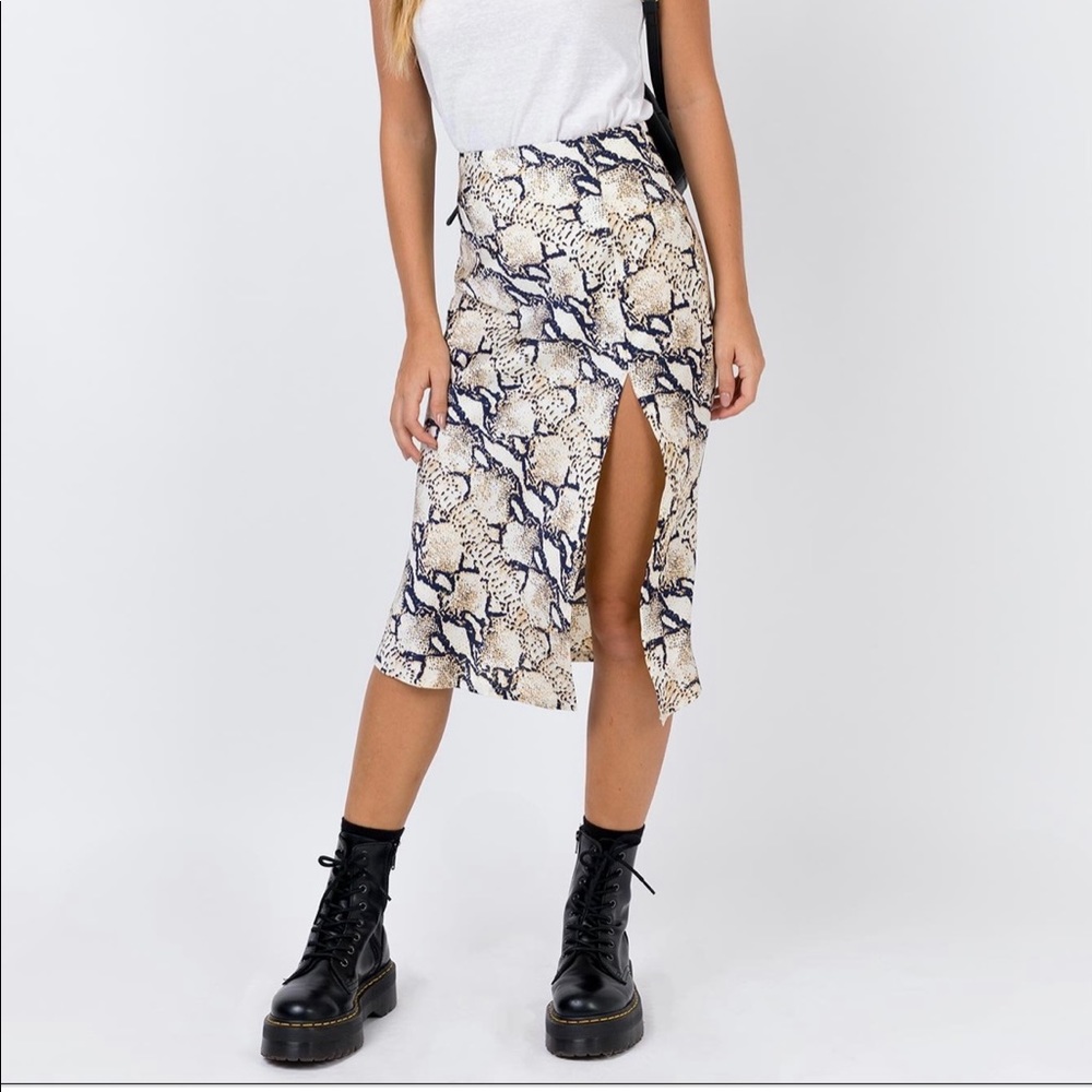 Princess Polly Verona midi skirt snakeskin